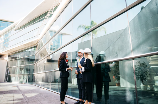 modern glass door canopy