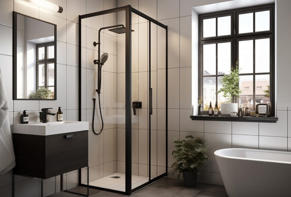 framed shower enclosure