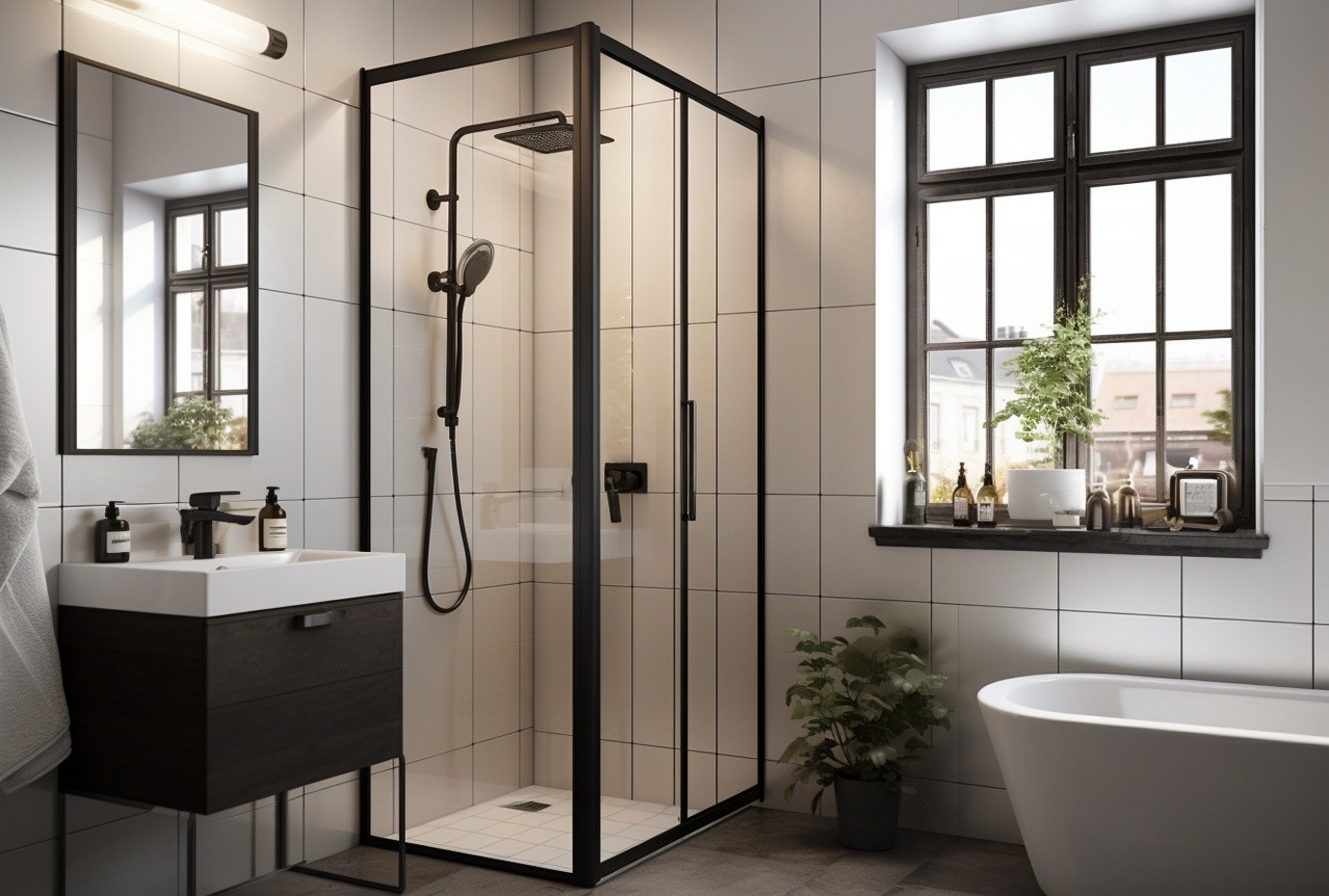 framed shower enclosure