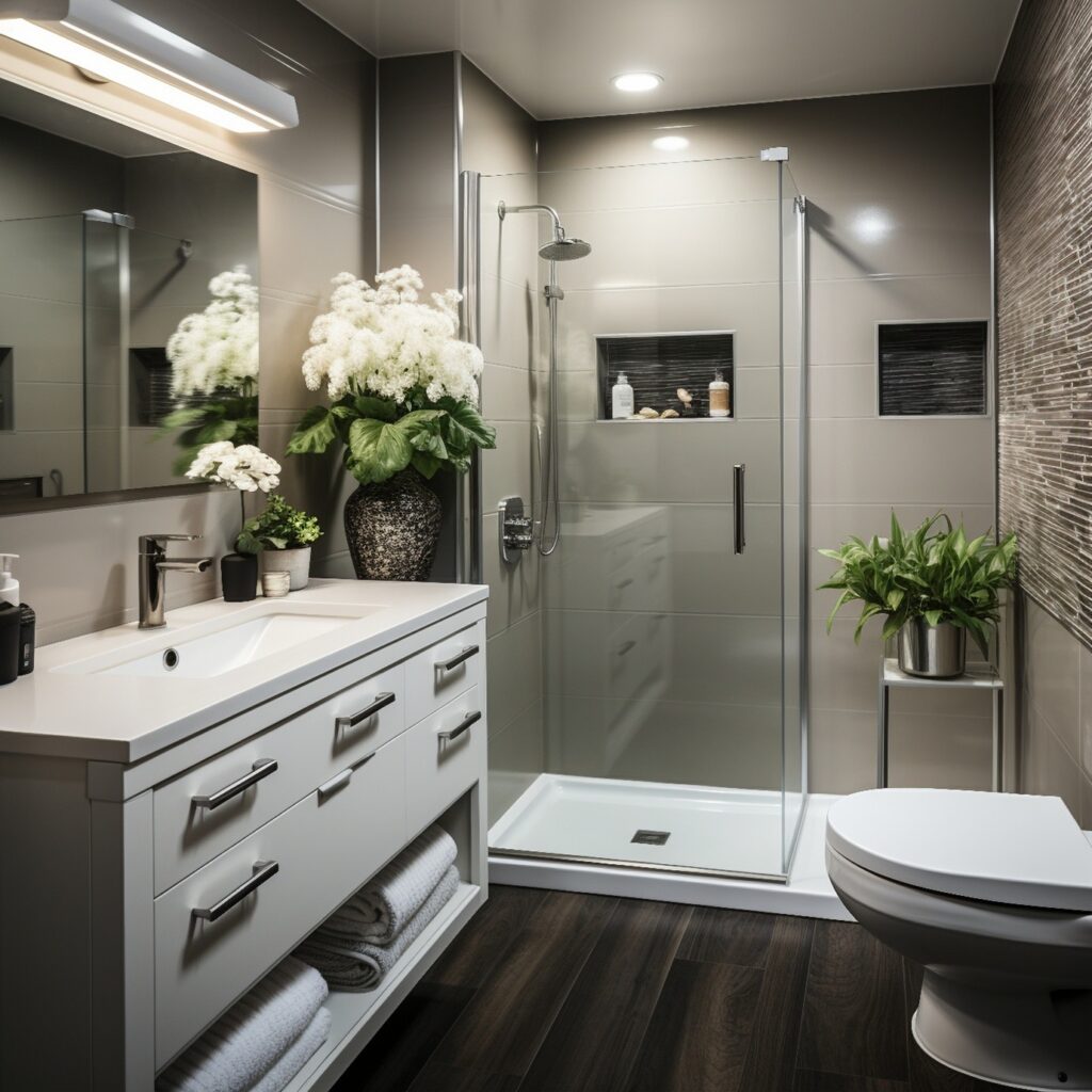 shower glass partition