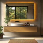 bathroom mirror installation