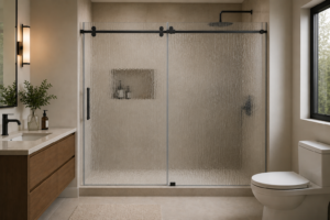 rain glass shower door