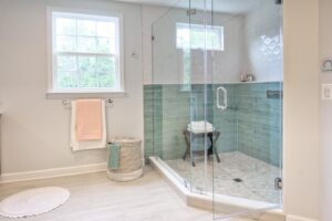 Clear glass shower door