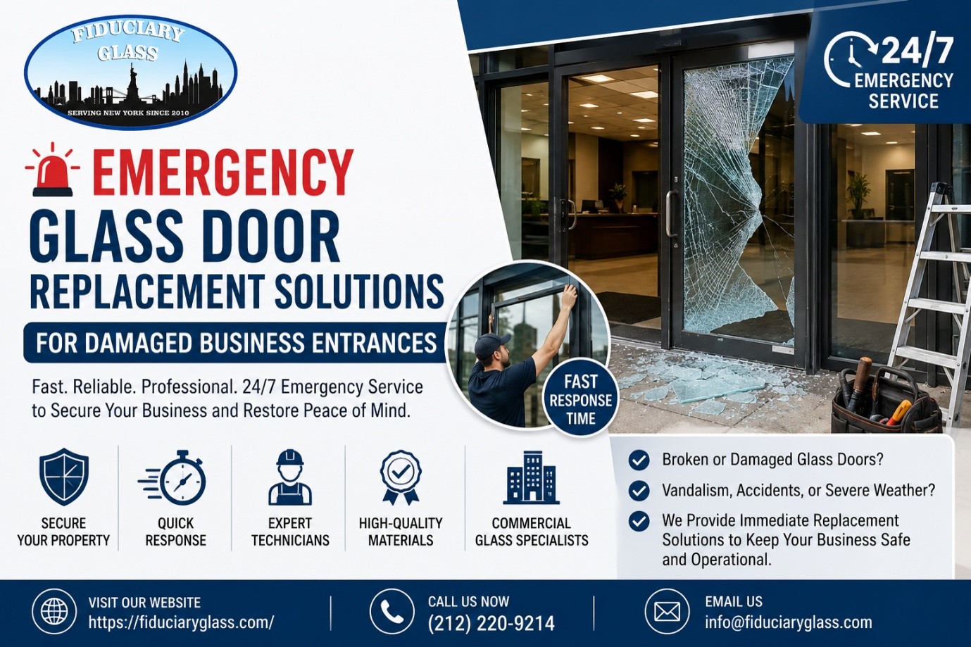 Emergency Glass Door Replacement