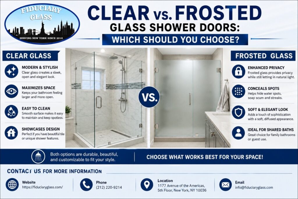 Clear vs. Frosted Glass Shower Doors